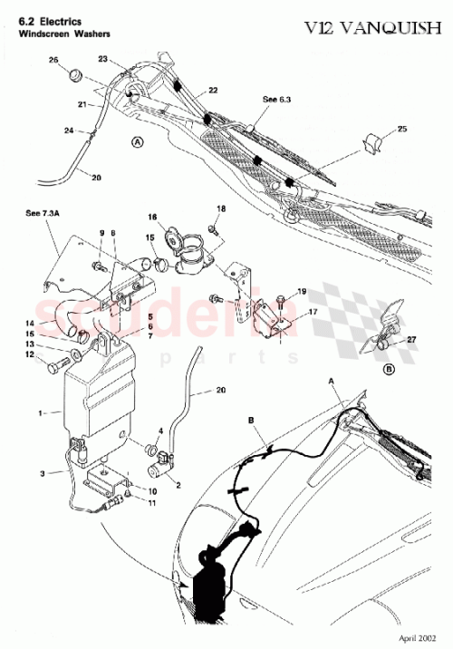 Part Diagram for Aston Martin 37-124004-AA