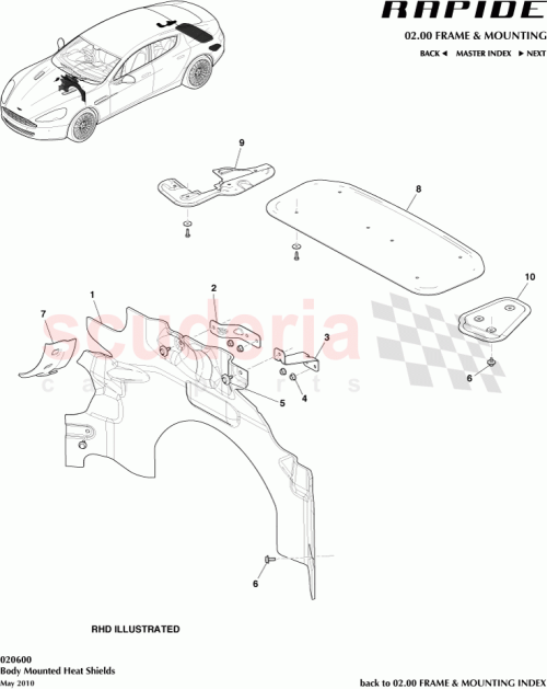 Part Diagram for Aston Martin AD43-017A16-BB