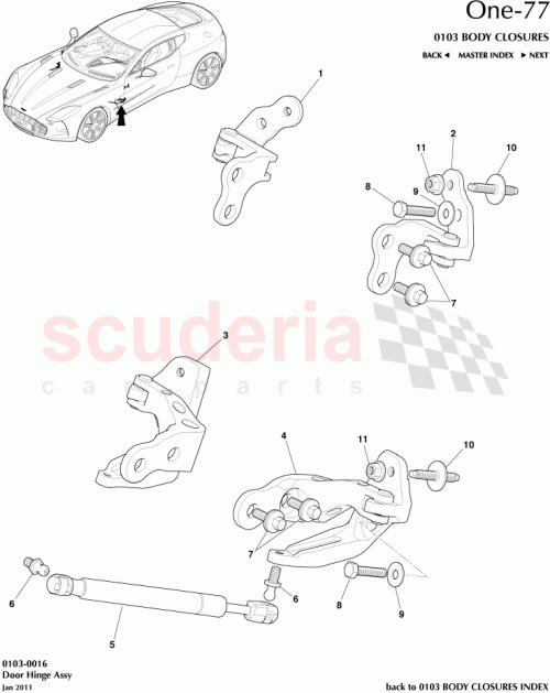 Part Diagram for Aston Martin 12023-09-1156-AA