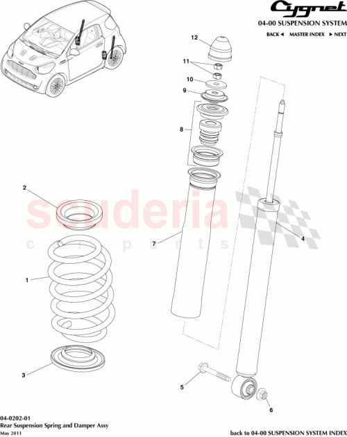 Part Diagram for Aston Martin 48258-0D050