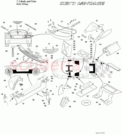 Part Diagram for Aston Martin 80-150106-AA