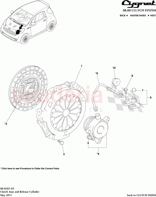 Part Diagram for Aston Martin 31250-52210
