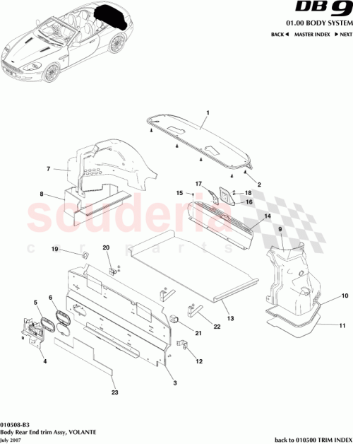 Part Diagram for Aston Martin 4G43-434A30-AB