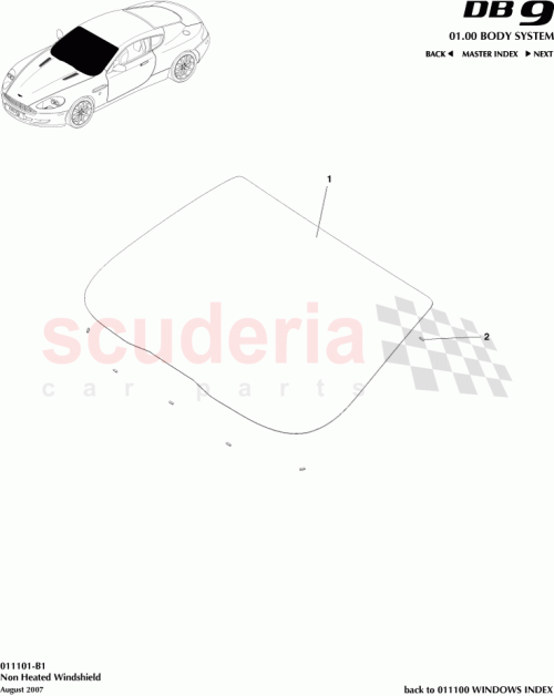 Part Diagram for Aston Martin CG43-F03102-C-P1A01