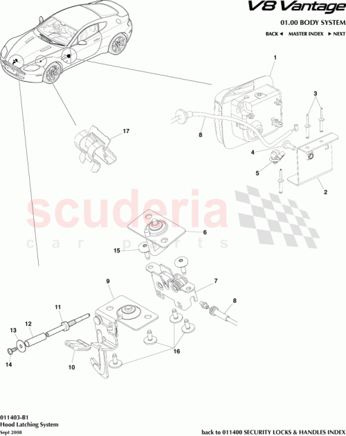 Part Diagram for Aston Martin 6G3316C774A