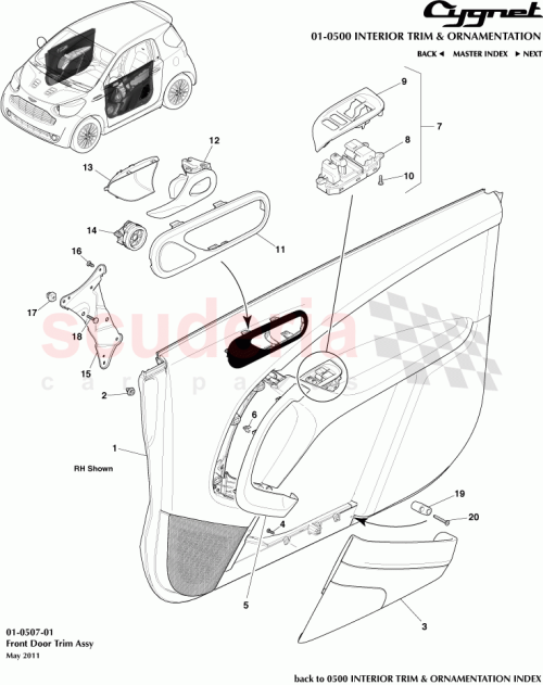 Part Diagram for Aston Martin AY2Y-23942-BAW