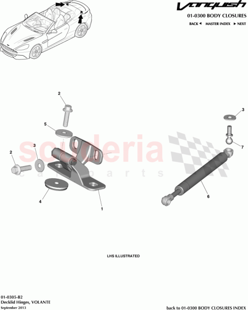 Part Diagram for Aston Martin ED33-406A10-AB