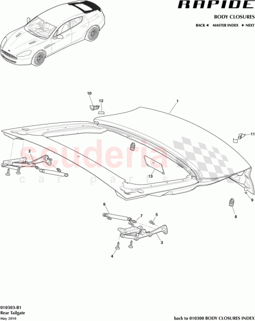 Part Diagram for Aston Martin AD43-F42700-AC
