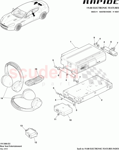 Part Diagram for Aston Martin AH42-19A164-AD
