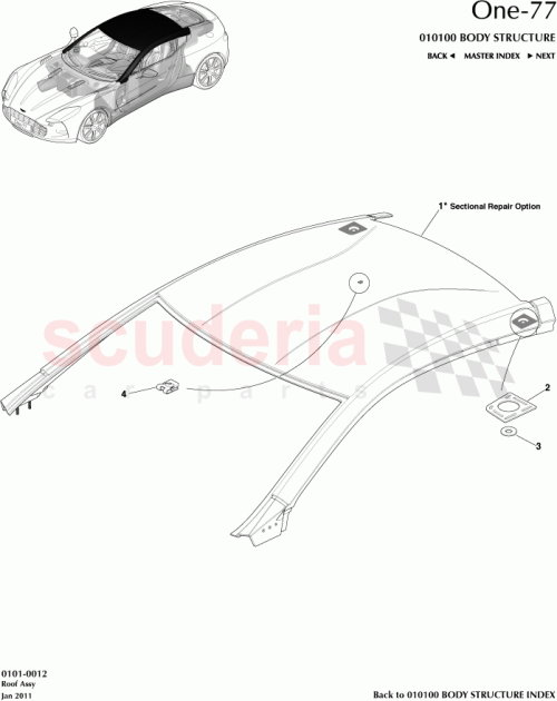 Part Diagram for Aston Martin 12023-05-1516-AE