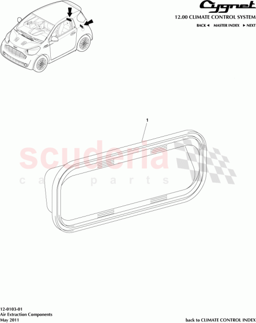 Part Diagram for Aston Martin 62940-30150
