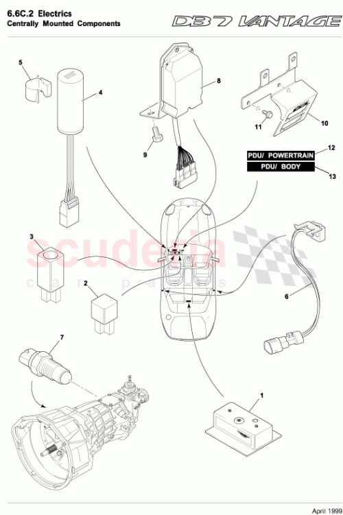 Part Diagram for Aston Martin 37-122890-AA