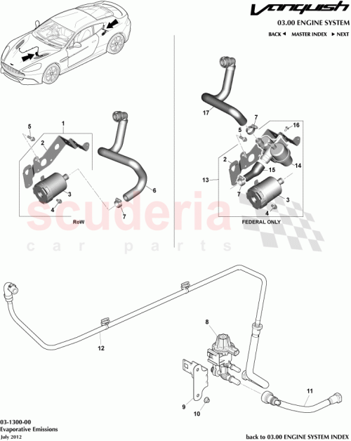 Part Diagram for Aston Martin CD33-9A064-AA