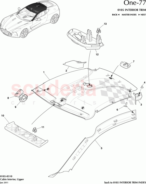 Part Diagram for Aston Martin 12023-14-6466-AA