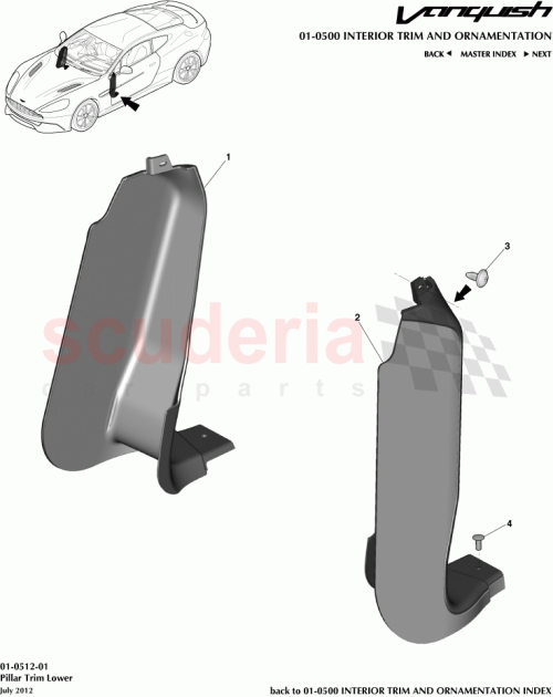 Part Diagram for Aston Martin CD33-02349-ABW
