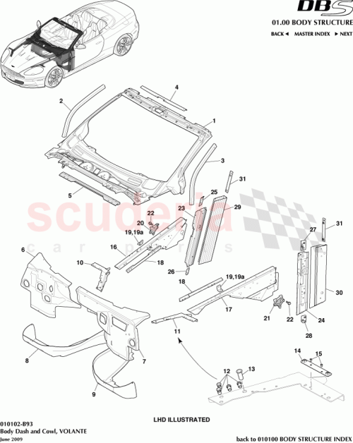 Part Diagram for Aston Martin 6G33F02663AC