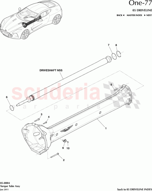 Part Diagram for Aston Martin 704767