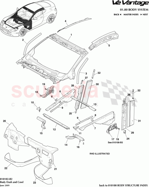 Part Diagram for Aston Martin 6G33-20-10442