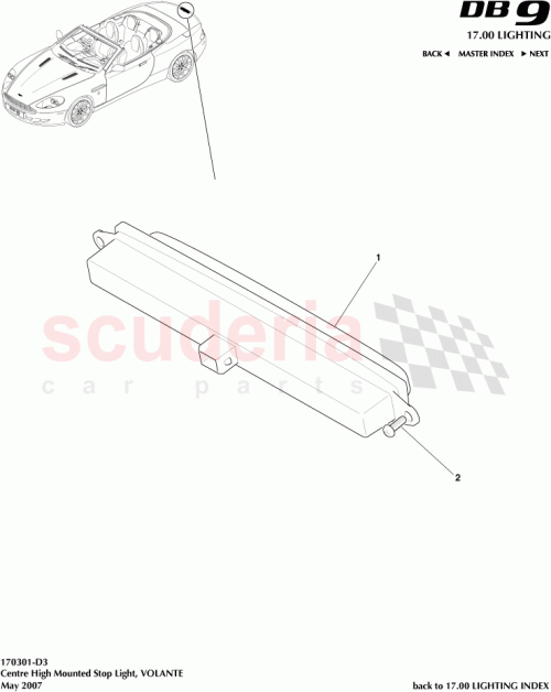 Part Diagram for Aston Martin 8D33-13N408-AC