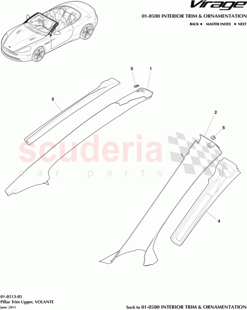 Part Diagram for Aston Martin 4G43-L025B39-AEW