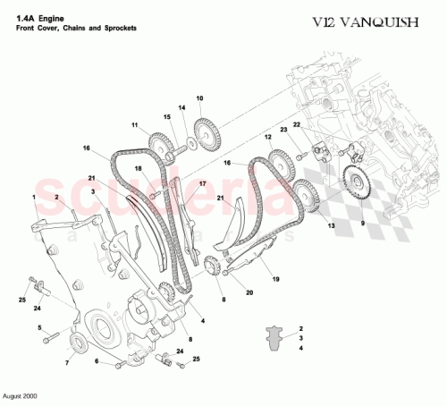 Part Diagram for Aston Martin 4G4E6D080AA