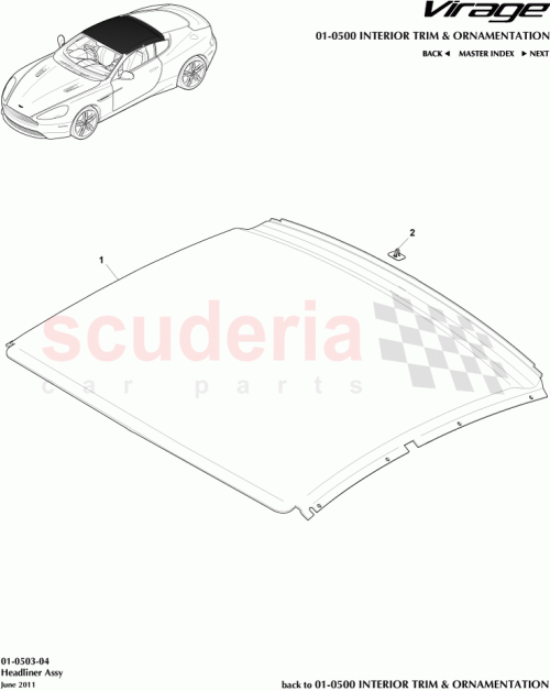 Part Diagram for Aston Martin 8D33-51916-AAW