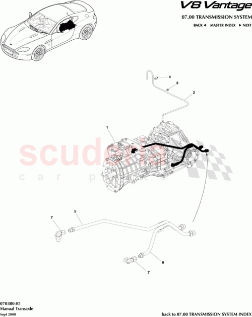 Part Diagram for Aston Martin 6G33-8F875-AA