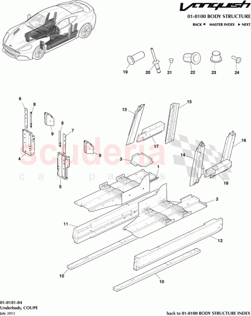 Part Diagram for Aston Martin DG43-10120-AA
