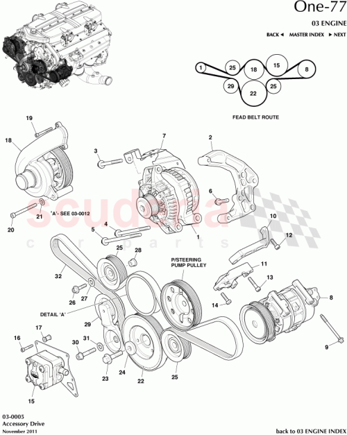 Part Diagram for Aston Martin AY93-03-10036