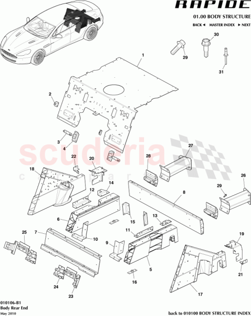 Part Diagram for Aston Martin AD43-F110A56-AB