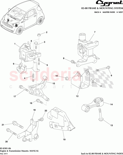 Part Diagram for Aston Martin 90119-14139