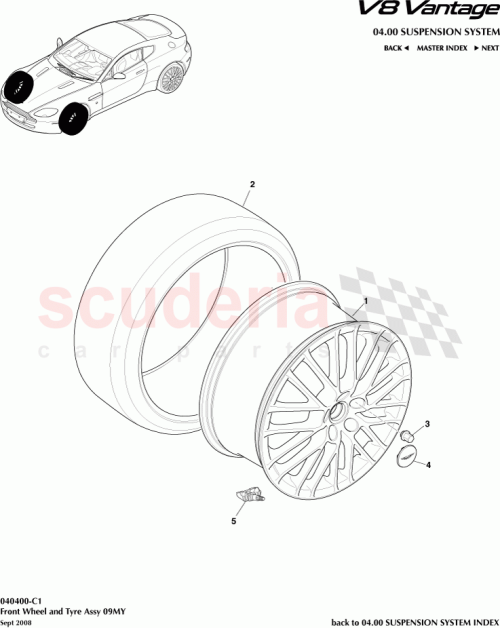 Part Diagram for Aston Martin 9G33-1007-CA