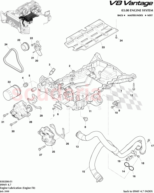 Part Diagram for Aston Martin 6G43-04-10082