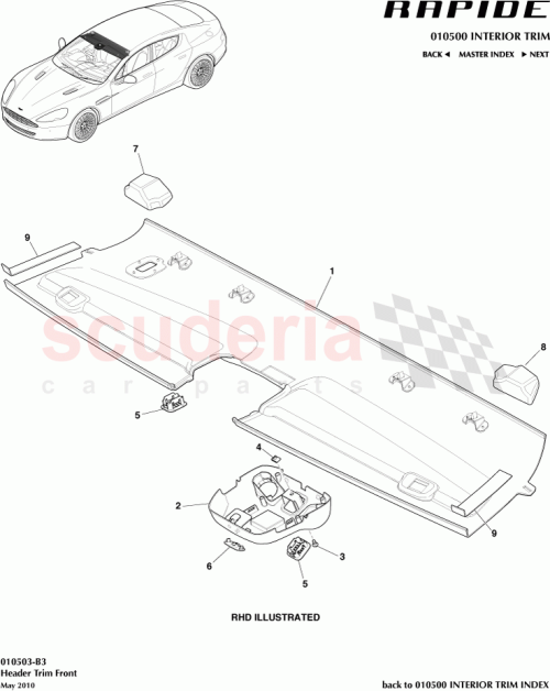 Part Diagram for Aston Martin AD4303407AEW