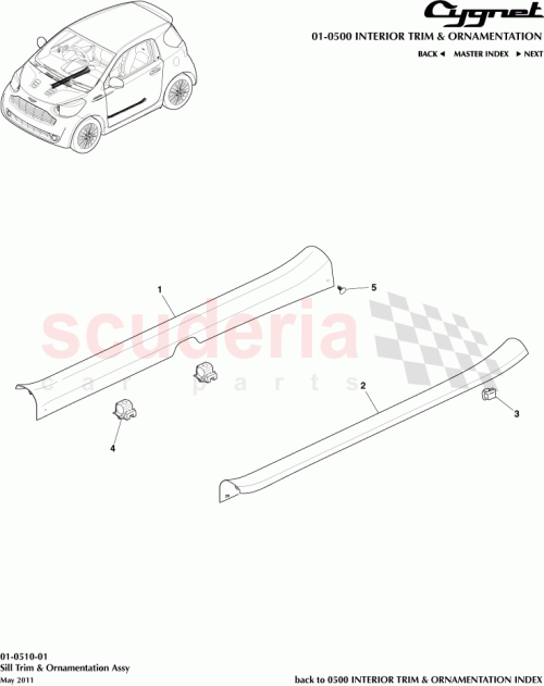 Part Diagram for Aston Martin AY2Y-101B04-AAW