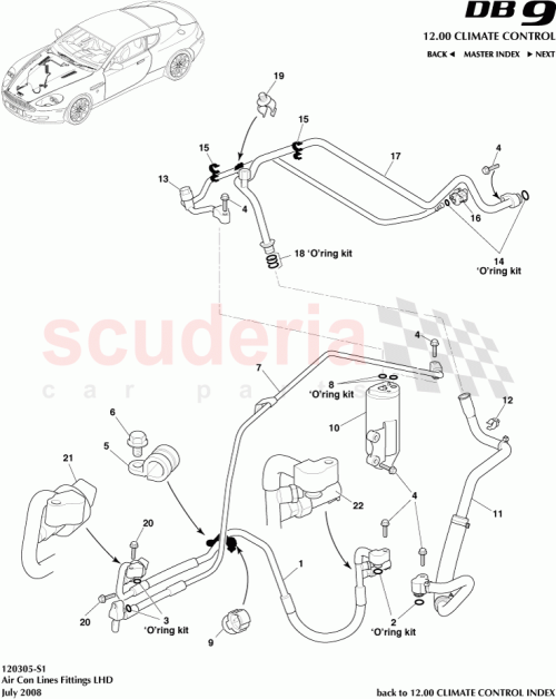 Part Diagram for Aston Martin 4G43-89-10910-PK