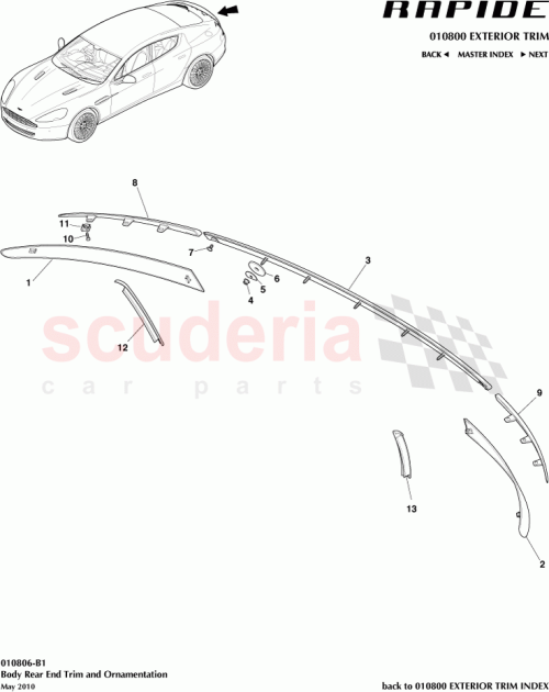 Part Diagram for Aston Martin AD43-13521-AA