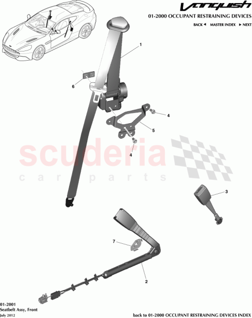Part Diagram for Aston Martin CD33-611B70-BCW