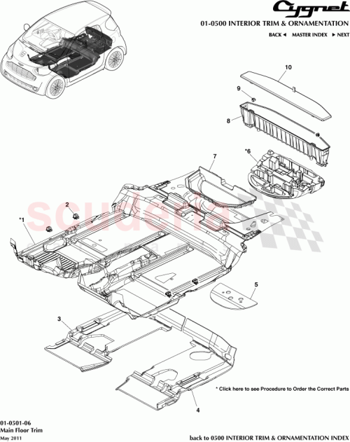 Part Diagram for Aston Martin 64776-52020