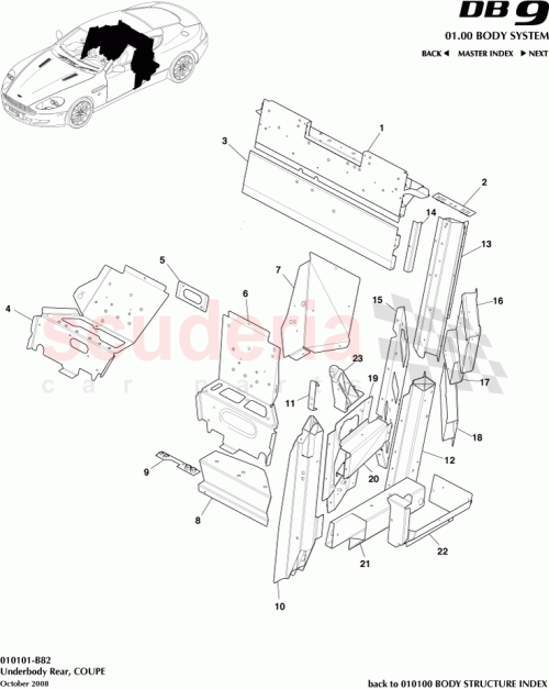 Part Diagram for Aston Martin 8G43-347863-AA