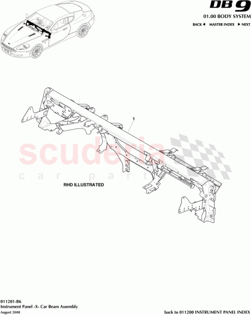 Part Diagram for Aston Martin 8G43044B52AA
