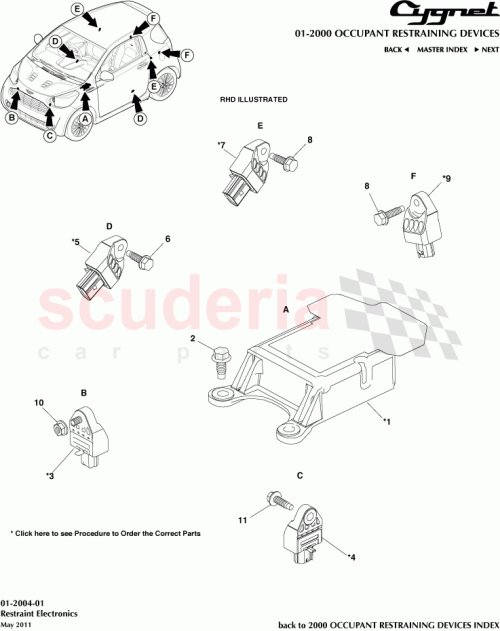 Part Diagram for Aston Martin 89831-74010