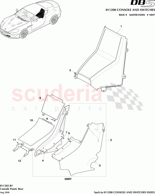 Part Diagram for Aston Martin 9D33-045E24-AAW