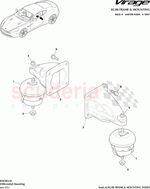 Part Diagram for Aston Martin 9D33-7M125-DB