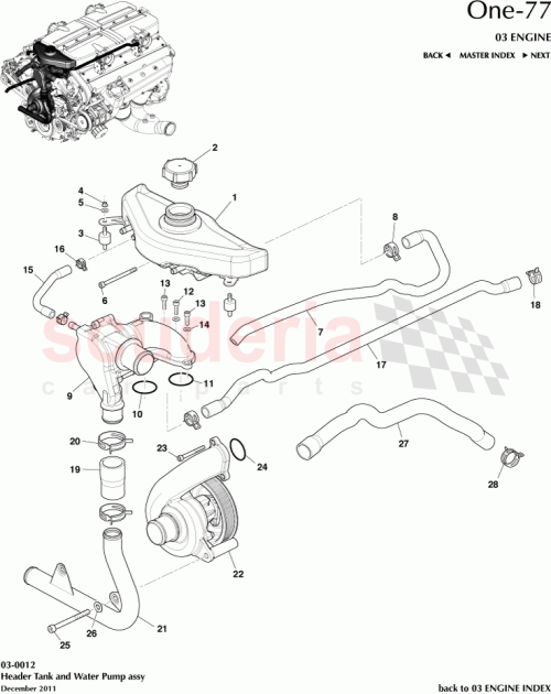 Part Diagram for Aston Martin AY93-8A507-AA