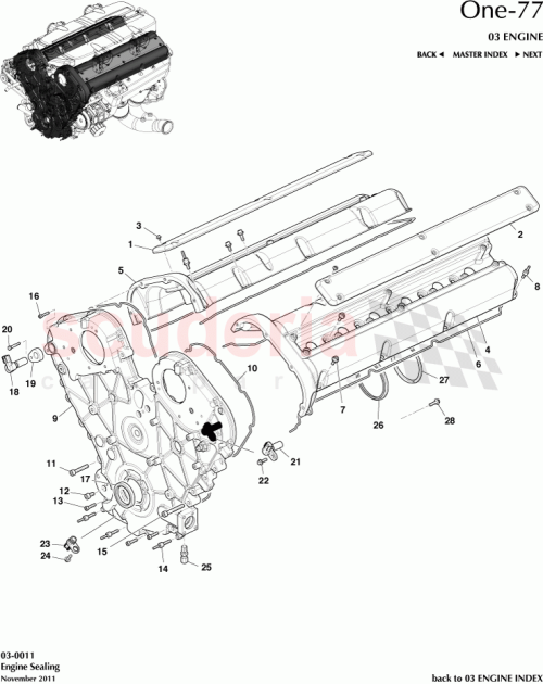 Part Diagram for Aston Martin AY93-07-10057