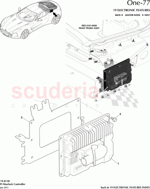 Part Diagram for Aston Martin 12023-15-0130-AE