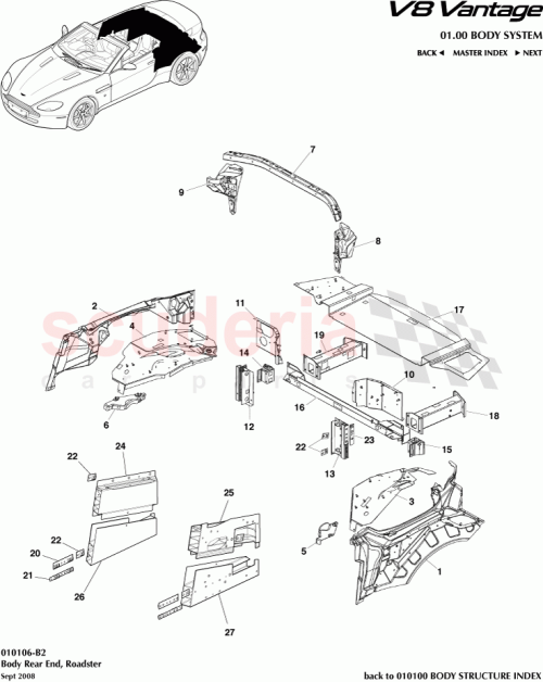 Part Diagram for Aston Martin 6G33-L10515-AJ