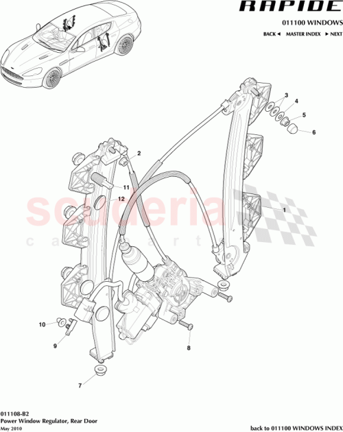Part Diagram for Aston Martin AD43-D2010204-AA