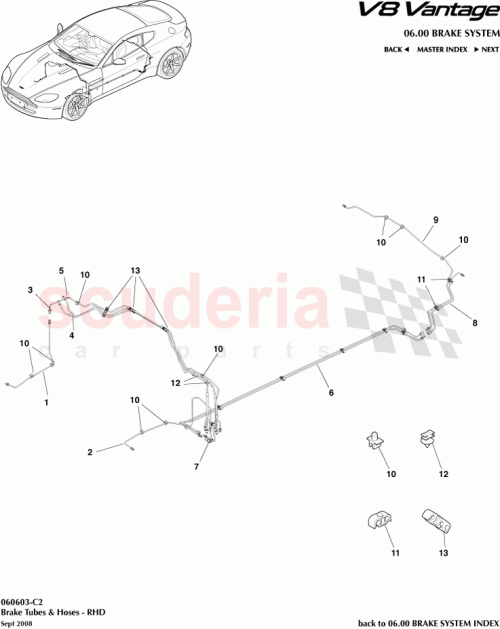 Part Diagram for Aston Martin BG33-2M022-BC